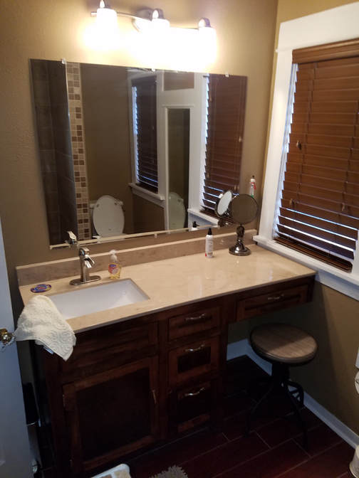 This is a picture of a bathroom remodel in Weatherford TX